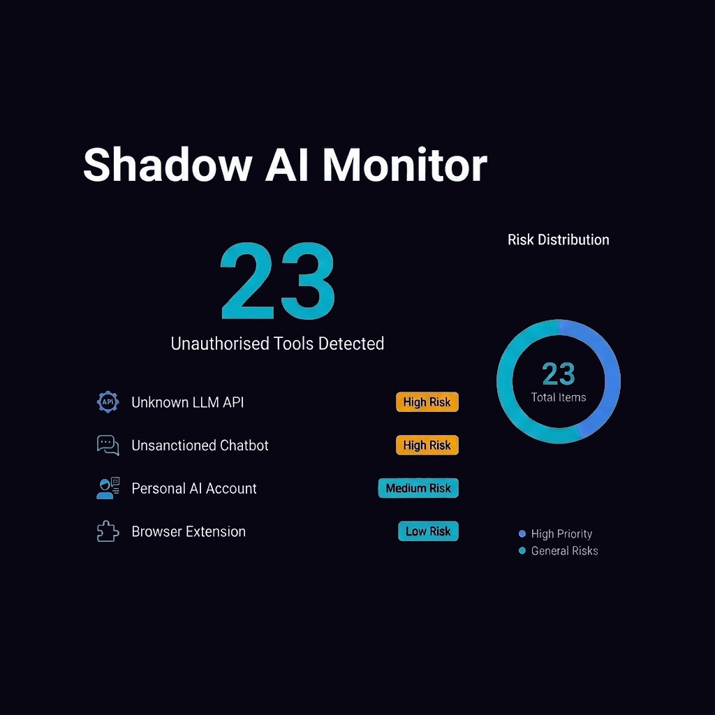 Shadow AI Monitoring Dashboard, unauthorised AI tool detection and alerts